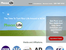 Tablet Screenshot of phocuslife.com